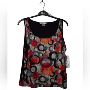 🎄2/$10🎄[B1] Peter Nygard Sequence Multicolor Circle Pattern, Size XL